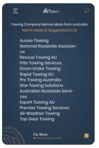 Towing Company Names Ideas from Australia.
