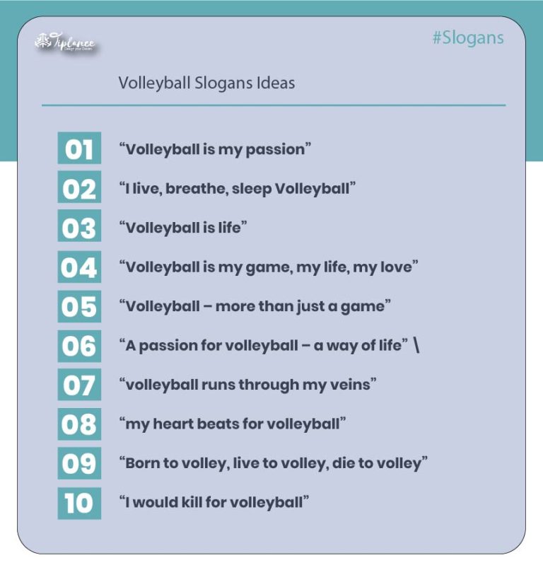 Volleyball Team Slogans - Tiplance