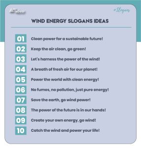 Wind energy slogans list